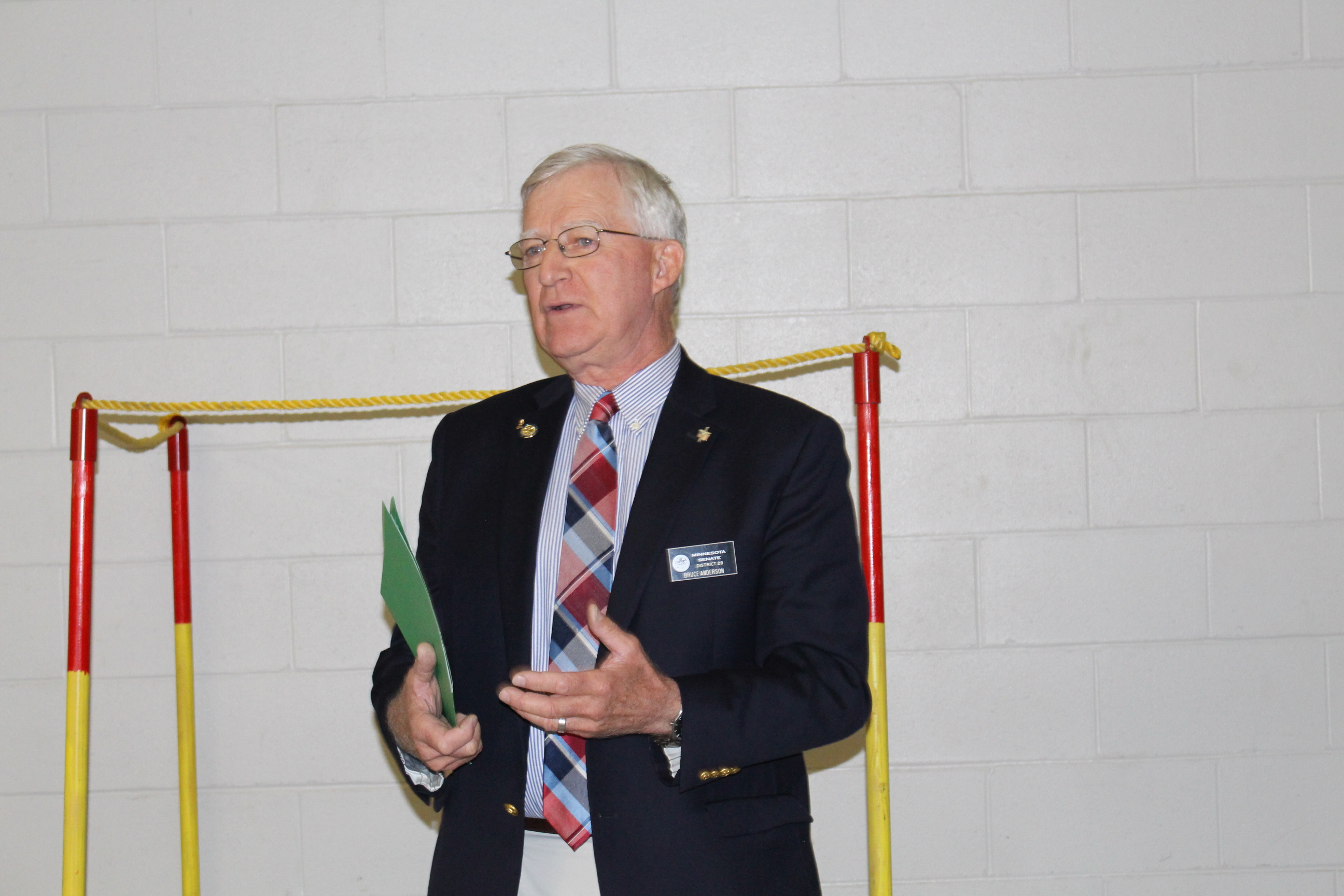 State Senator Anderson delivering a powerful speech at the Disability Employer award ceremony