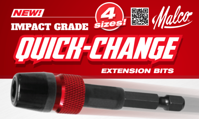 Impact grad quick-change extension bits