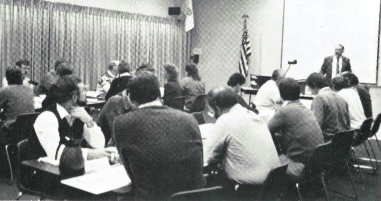 Students at a Malco in-house educational program on Manufacturing Resource Planning, Just-In-Time Production System, and Statistical Process Control