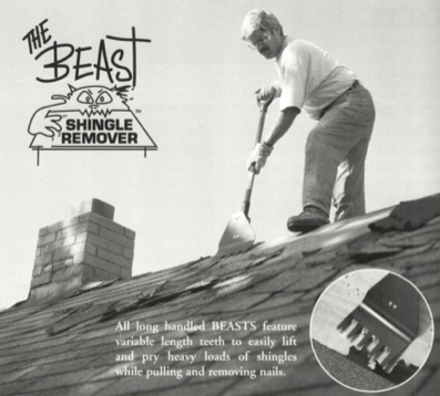 Vintage ad for The Beast Shingle Remover