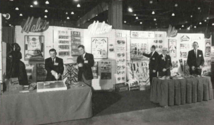 Vintage image of Malco employees at key trade shows.