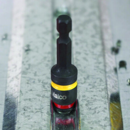 Malco's MSHC being used to remove a 1/4 inch screw from a narrow sheet metal channel