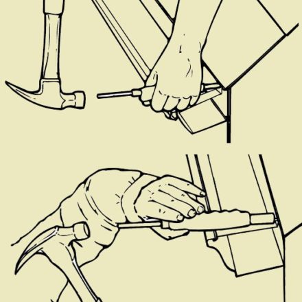 Visual Instructions on how to use the Malco GND Gutter Nail Tool