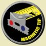 Detailed image of the strong magnetic tip of the tape measure