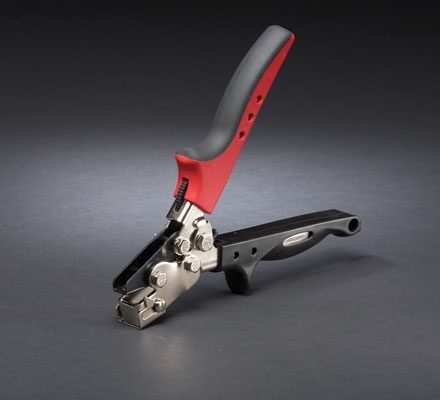 Gutter end cap crimper by Malco